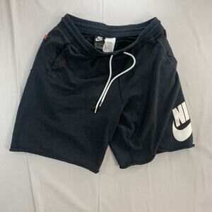 Nike Sportswear Club Fleece Shorts Men's Size Xl Logo Print Bottoms Black